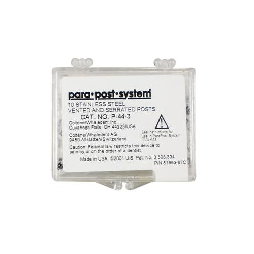 Coltene Whaledent P44-3 ParaPost Stainless Steel Posts .036 Coltene Whaledent P44-3 ParaPost Stainless Steel Posts .036
